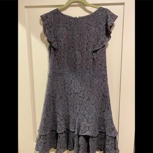 Ann Taylor Loft Lace Blue Dress